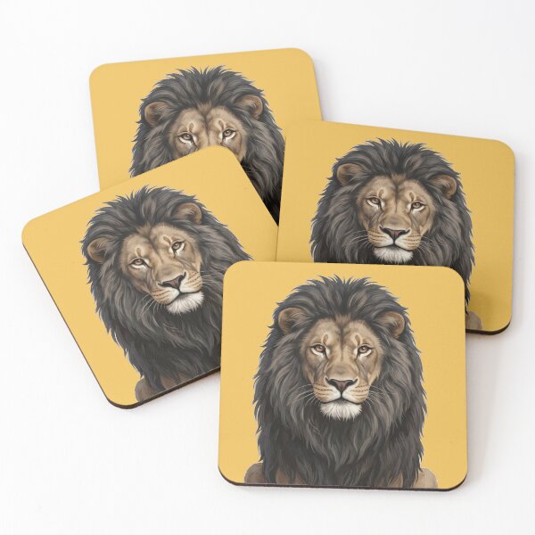 Item preview, lion designed and sold by Why Not Art.