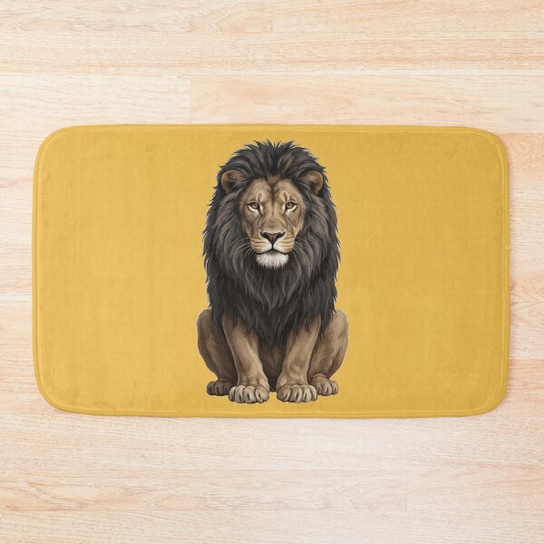 Item preview, lion designed and sold by Why Not Art.