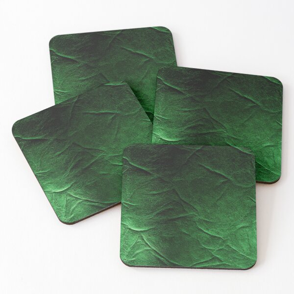 Item preview, Emerald Green Crinkled Silk Fabric Art designed and sold by Piotrek0001.