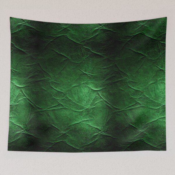 Item preview, Emerald Green Crinkled Silk Fabric Art designed and sold by Piotrek0001.