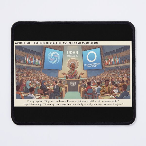 Item preview, Diversity and unity: Article 20 of the Universal Declaration of Human Rights designed and sold by Mianku | Für das Leben.
