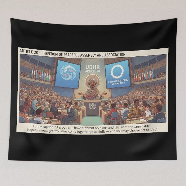 Item preview, Diversity and unity: Article 20 of the Universal Declaration of Human Rights designed and sold by Mianku | Für das Leben.
