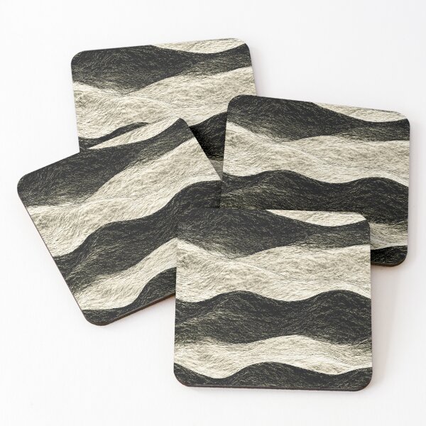 Item preview, Monochrome Wavy Striped Crinkled Texture Art designed and sold by Piotrek0001.