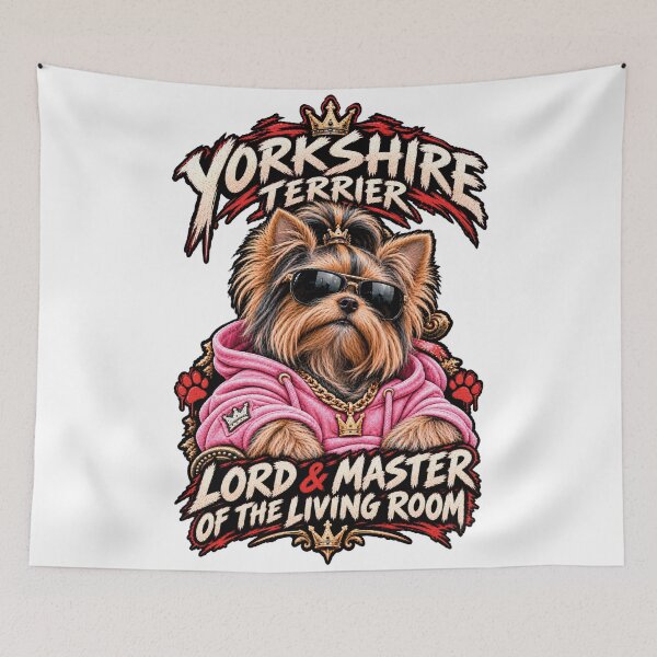 Item preview, Yorkshire Terrier Lord And Master Of Living Room designed and sold by CrazySzoopWorld.