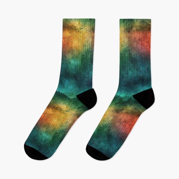 Item preview, Rainbow Aurora Wash on Green Crinkled Canvas designed and sold by Piotrek0001.