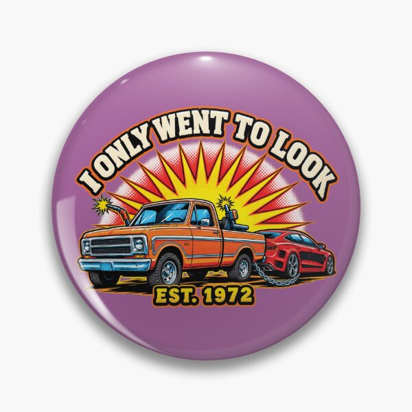 Item preview, I Only Went To Look - Vintage Truck Towing Sports Car T-Shirt Design designed and sold by IrhaArts.