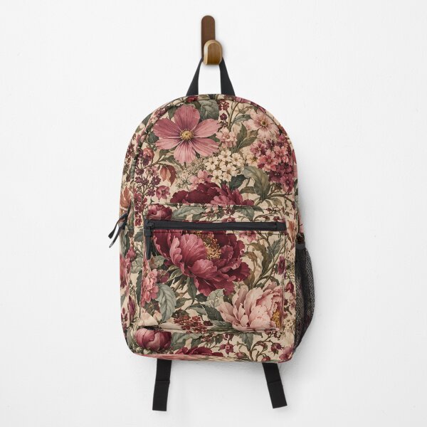 Item preview, Vintage Burgundy Peony and Anemone Floral Pattern designed and sold by Apex Designs.