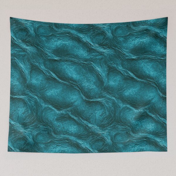 Item preview, Vibrant Aqua Liquid Ripple Crinkled Art designed and sold by Piotrek0001.