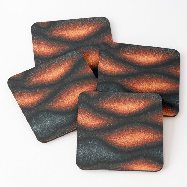 Item preview, Glowing Magma Ridge Folds on Black Stone designed and sold by Piotrek0001.