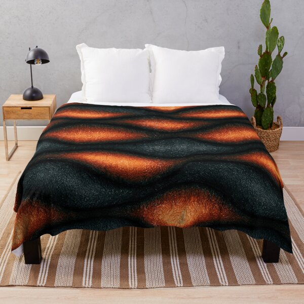 Item preview, Glowing Magma Ridge Folds on Black Stone designed and sold by Piotrek0001.