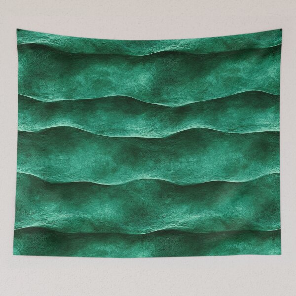 Item preview, Emerald Green Wavy Landscape Crinkled Art designed and sold by Piotrek0001.