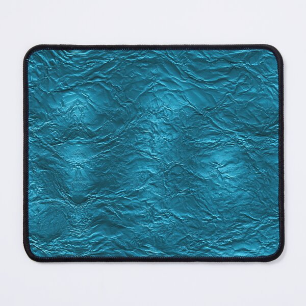 Item preview, Vibrant Cyan Crumpled Metallic Foil Art designed and sold by Piotrek0001.