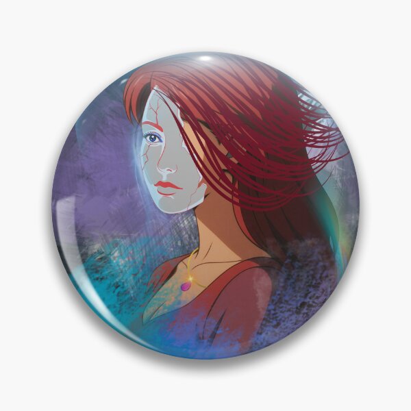 Item preview, Surreal Red-Haired Mask Art Print designed and sold by tinkeybabes.