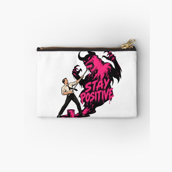 Item preview, Stay Positive - Man Painting a Demon Shadow Pink designed and sold by Digipeel.