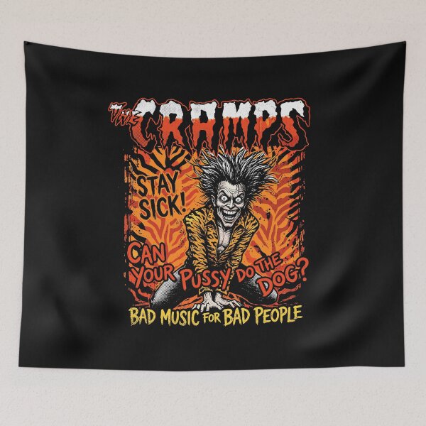 Item preview, Vintage psychobilly punk rock tribute graphic inspired by The Cramps designed and sold by Designart68.