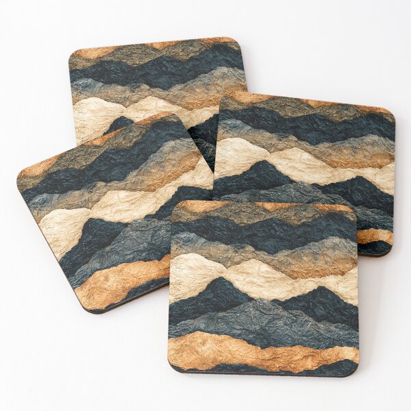 Item preview, Golden Sand and Black Wavy Crinkled Layers designed and sold by Piotrek0001.