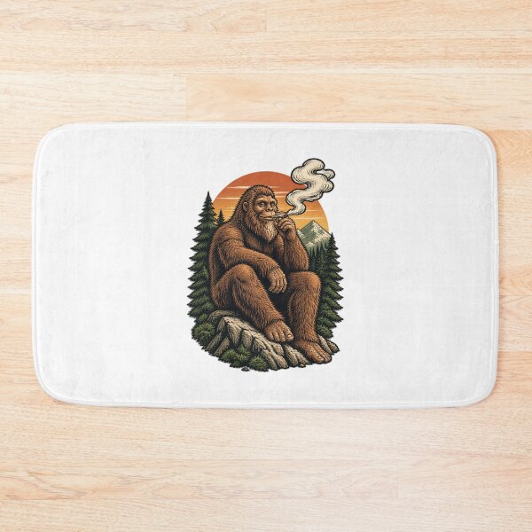 Item preview, Sasquatch Smoking Funny Bigfoot Illustration Design designed and sold by Cabowman.