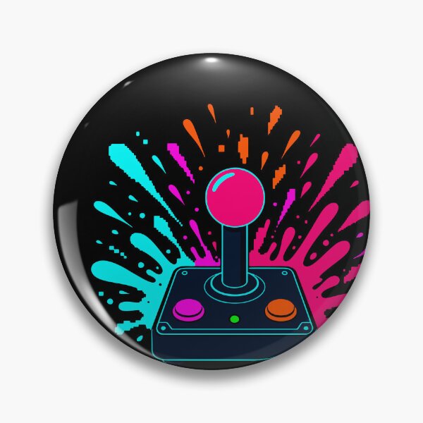 Item preview, Neon Retro Joystick Arcade Splash Gaming Art designed and sold by fadilow.