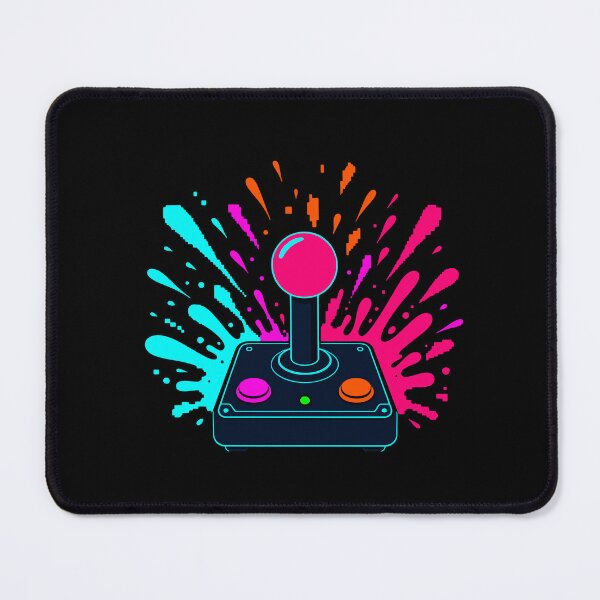 Item preview, Neon Retro Joystick Arcade Splash Gaming Art designed and sold by fadilow.
