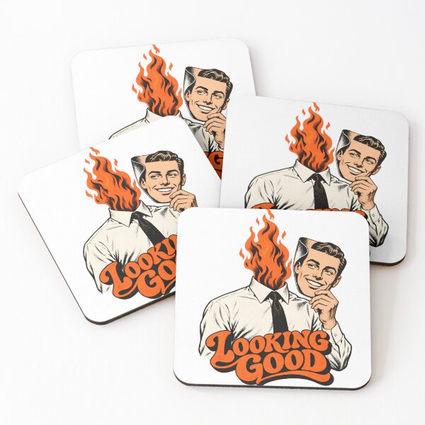 Item preview, Looking Good - Flame Head and Smiling Theatre Mask designed and sold by Digipeel.