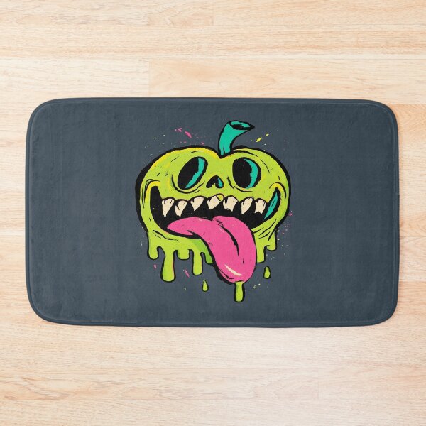 Item preview, Slimy Green Apple Monster Skull Face Graphic Halloween Art designed and sold by peterdesigns.