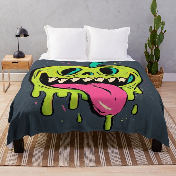Item preview, Slimy Green Apple Monster Skull Face Graphic Halloween Art designed and sold by peterdesigns.