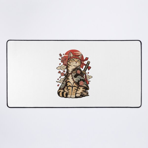 Item preview, Catana Redefined Artistic Cat and Katana Sword Illustration designed and sold by AnishaKhemka.