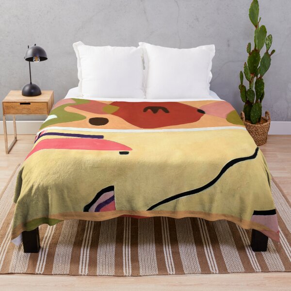 Item preview, abstract in yellow and brown designed and sold by Tereza Pilar Art.