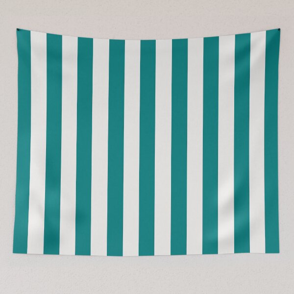 Item preview, Cabana stripe pattern in teal and white designed and sold by RishabhArts1.