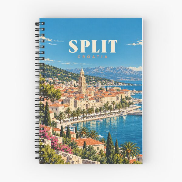 Item preview, Split Vintage Croatian Coastal City Art designed and sold by MichaeIRellov.