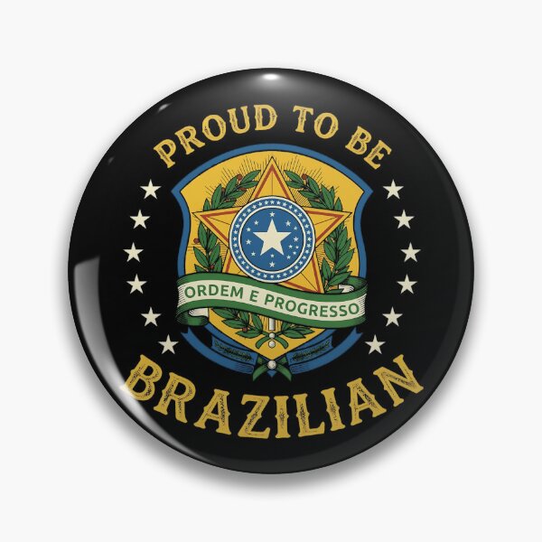 Item preview, Proud to Be Brazilian - Vintage Brazil Emblem Badge designed and sold by Lucid Dream Pixel.