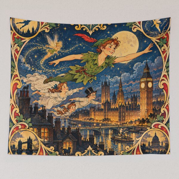 Item preview, Second Star to the Right – Peter Pan's Magical Flight Over London designed and sold by OzyWear.