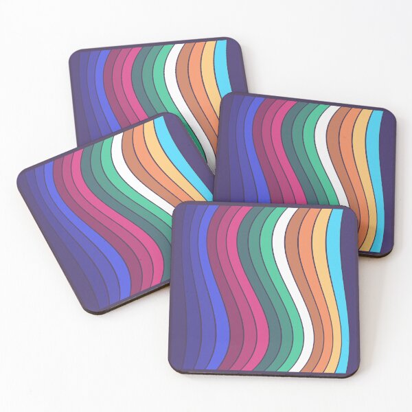Item preview, Colorful Retro Wave Stripe Pattern - Vibrant Rainbow Wavy Lines Graphic designed and sold by Caterina@.