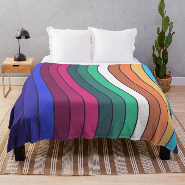 Item preview, Colorful Retro Wave Stripe Pattern - Vibrant Rainbow Wavy Lines Graphic designed and sold by Caterina@.
