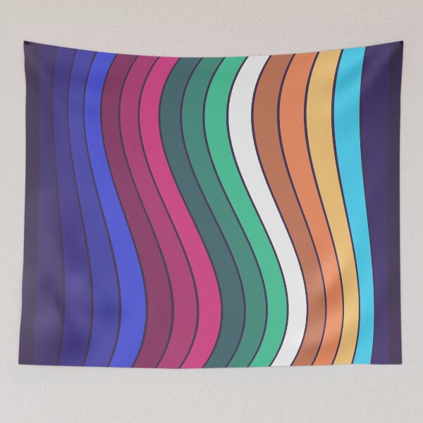 Item preview, Colorful Retro Wave Stripe Pattern - Vibrant Rainbow Wavy Lines Graphic designed and sold by Caterina@.