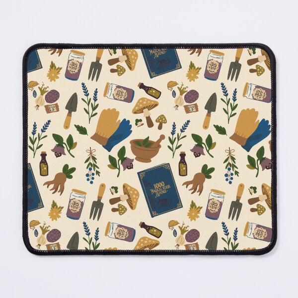Item preview, Herbologists Hideaway | Witchcraft and Wizardry Cream| Seamless Pattern | designed and sold by EnchntdEdVntrs.