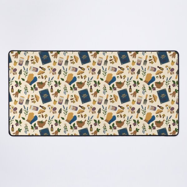 Item preview, Herbologists Hideaway | Witchcraft and Wizardry Cream| Seamless Pattern | designed and sold by EnchntdEdVntrs.