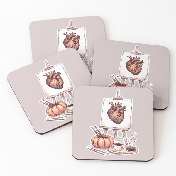 Item preview, Gothic Anatomical Heart Canvas Easel – Halloween Fall Art Design designed and sold by Art-Arcade6.