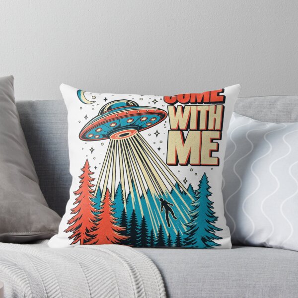 Item preview, Come With Me – Retro UFO Alien Abduction designed and sold by Print Print On.
