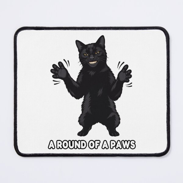 Item preview, A Round of a Paws - Black Cat Clapping designed and sold by Oh Hey! Studios.