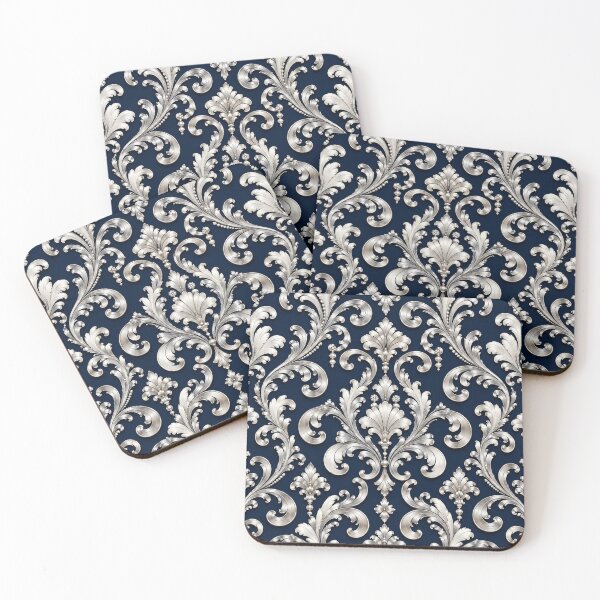 Item preview, Dark Blue & White Rococo designed and sold by DesignsByPrnces.