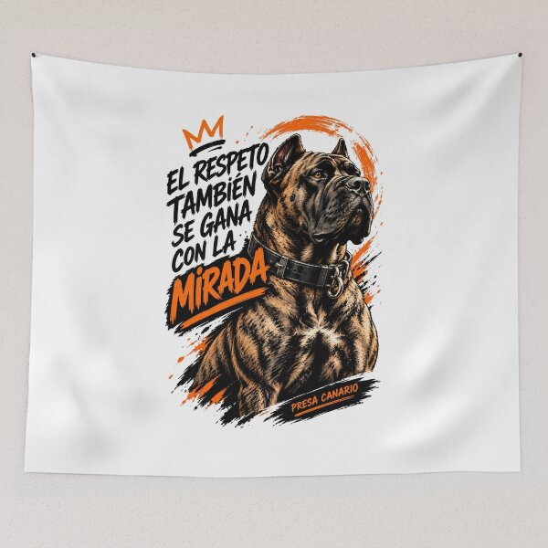 Item preview, Presa Canario - Respect is Earned with a Look / Powerful Canary Mastiff Streetwear designed and sold by EfectoCreativo.
