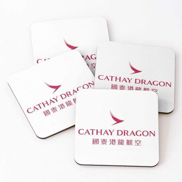 Item preview, Cathay Dragon Logo - Red Brushwing Emblem with English and Chinese Wordmark, Hong Kong Regional Airline designed and sold by Bluediamond99.