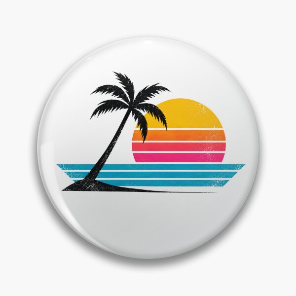 Item preview, Time Machine – 1982 Tropical Sunset | Vintage 80s Palm Tree Art designed and sold by Vibe04.