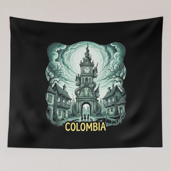 Item preview, Fantasy Colombia: Colonial Clock Tower designed and sold by EdwinkOne.