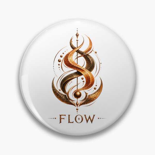 Item preview, Flow Symbol – Hungarian Rovás Inspired Art of Energy & Balance  Copy designed and sold by KireaDesigns.