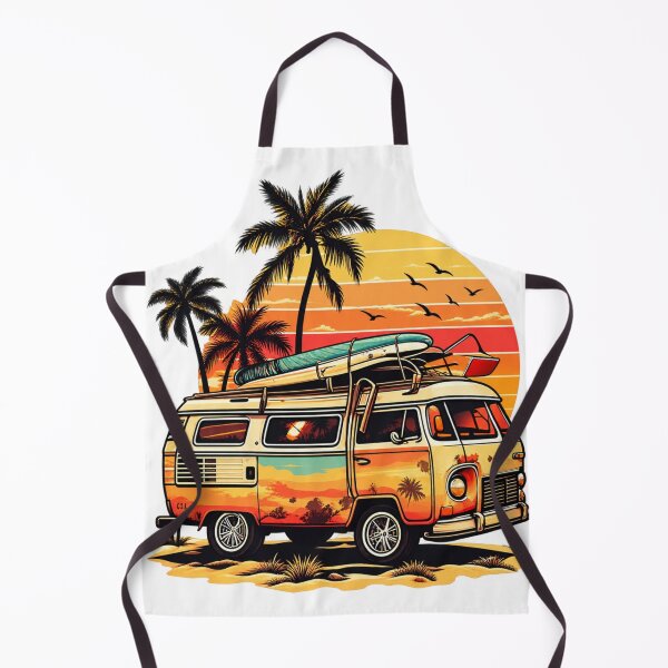 Item preview, Retro Surf Van Sunset – Vintage Beach Road Trip designed and sold by Print Print On.