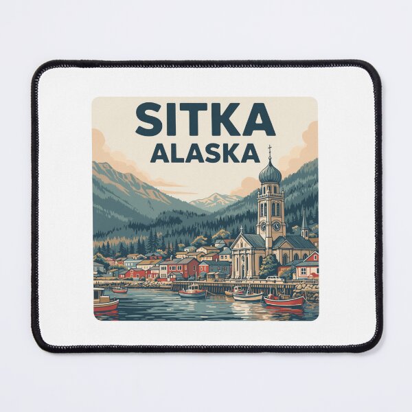 Item preview, Sitka Alaska: Harbor & St. Michael's Cathedral designed and sold by CircinusStore.