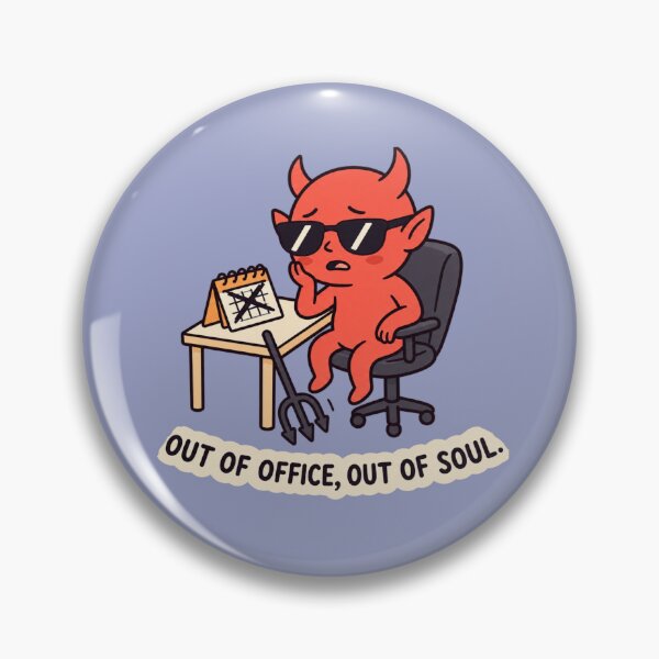 Item preview, Funny Devil Office Humor – Out of Office, Out of Soul, Burnout Sarcasm designed and sold by MrDev.