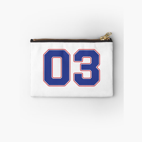 Item preview, 03 | Jersey Number 03 | Shirt Number 03 (Blue / Red) designed and sold by STUDIO-72.